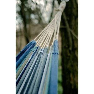Blue and Green Striped Hammock